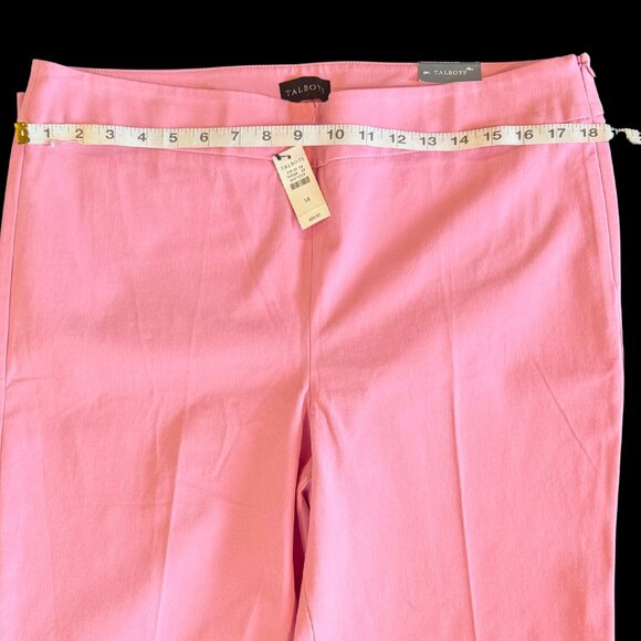 Talbots Chatham Ankle Pants Pink Slim Leg Size 14 NWT - Picture 4 of 7